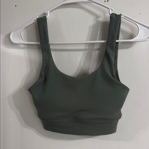 Wilo Small Olive Green Ribbed Sports Bra